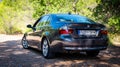 AUGUST 2017: BMW 3 series E90 330i Sparkling Graphite luxury car Royalty Free Stock Photo