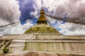 August 18, 2014 - Boudhanath Temple in Kathmandu, Nepal Royalty Free Stock Photo