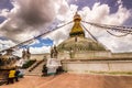 August 18, 2014 - Boudhanath Temple in Kathmandu, Nepal Royalty Free Stock Photo