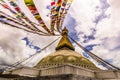 August 18, 2014 - Boudhanath Temple in Kathmandu, Nepal Royalty Free Stock Photo