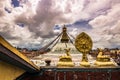 August 18, 2014 - Boudhanath Temple in Kathmandu, Nepal Royalty Free Stock Photo