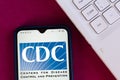 August 24, 2020, Brazil. In this photo illustration the Centers for Disease Control and Prevention CDC logo seen displayed on a