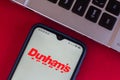 August 1, 2020, Brazil. In this photo illustration the Dunhams Sports logo seen displayed on a smartphone