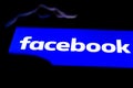 August 1, 2020, Brazil. In this photo illustration the Facebook logo seen displayed on a smartphone Royalty Free Stock Photo