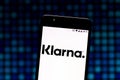 August 6, 2019, Brazil. In this photo illustration the Klarna Bank AB logo is displayed on a smartphone