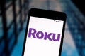 August 6, 2019, Brazil. In this photo illustration the Roku logo is displayed on a smartphone