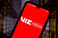 August 24, 2020, Brazil. In this photo illustration the Viz Media logo seen displayed on a smartphone