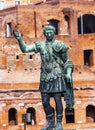 Augustus Caesar Statue Trajan Market Rome Italy Royalty Free Stock Photo