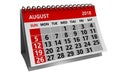 august 2018 calendar