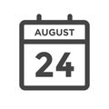 August 24 Calendar Day or Calender Date for Deadlines or Appointment