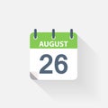 26 august calendar icon