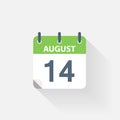 14 august calendar icon