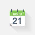 21 august calendar icon