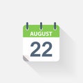 22 august calendar icon
