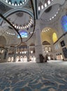 04 August 19 CAMLICA MOSQUE courtyard view in Istanbul, Turkey. Camlica Mosque is Turkey`s biggest mosque