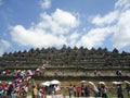 August 10, 2013, Candi Borobudur - Yogyakarta, Central Java, Indonesia: Heritage Budist temple Borobudur complex, Unesco world Royalty Free Stock Photo