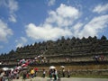 August 10, 2013, Candi Borobudur - Yogyakarta, Central Java, Indonesia: Heritage Budist temple Borobudur complex, Unesco world Royalty Free Stock Photo