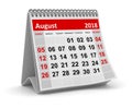 August 2018 - Calendar
