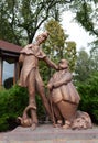 August 19, 2012 - sculptures of heroes of Gogol's works near the pond Mirgorod puddle