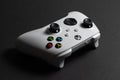30 August, 2023 - Dnipro, Ukraine: White controller xbox Series S gamepad, game console on dark background Royalty Free Stock Photo
