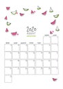 August 2020 doodle wall calendar