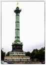 August Dumont statue - Spirit of Freedom, aka Genie de la Liberte at the top of July Columne at place de la Bastille, Paris