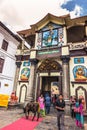 August 18, 2014 - Entrance to Pashupatinath Temple in Kathmandu, Royalty Free Stock Photo