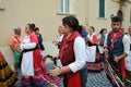 Wine festival in the medieval village of Staffolo in central Italy Royalty Free Stock Photo