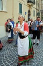 Wine festival in the medieval village of Staffolo in central Italy Royalty Free Stock Photo