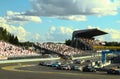 August 29, 2015: Extraordinary stage of Porsche Sport Challange Moscow Raceway in the framework of the DTM Race Royalty Free Stock Photo