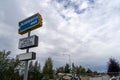 FAIRBANKS ALASKA: Exterior sign of a closing Blockbuster Video store Royalty Free Stock Photo