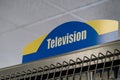 FAIRBANKS ALASKA: Signage for the Television DVD shelving area in a Blockbuster Video store Royalty Free Stock Photo