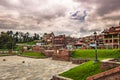 August 18, 2014 - Garden of Pashupatinath temple in Kathmandu Royalty Free Stock Photo