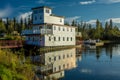 AUGUST 25, 2016 - Houseboat on Chena River, Fairbanks Alaska