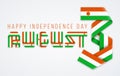 August 3, Independence Day of the Niger congratulatory design with nigerian flag elements. Vector illustration