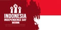 17 August Indonesia Independence Day background template. Holiday concept. background, banner