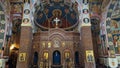 Interior of the New Royal Cathedral, in Curtea de Arges, Romania. Royalty Free Stock Photo