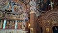 Interior of the New Royal Cathedral, in Curtea de Arges, Romania. Royalty Free Stock Photo