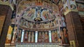 Interior of the New Royal Cathedral, in Curtea de Arges, Romania. Royalty Free Stock Photo