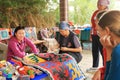 August 25 2023 - Kotschkor, Kochkor, Kyrgyzstan: Traditional Kyrgyz felt carpet making