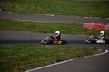 Kart racers compete for position in the overall standings