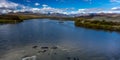 AUGUST 26, 2016 - Lakes of Central Alaskan Range - Route 8, Denali Highway, Alaska,a dirt road offers stunning views of Mnt. Hess Royalty Free Stock Photo