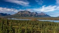 AUGUST 26, 2016 - Lakes of Central Alaskan Range - Route 8, Denali Highway, Alaska,a dirt road offers stunning views of Mnt. Hess Royalty Free Stock Photo