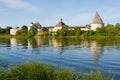 Volkhov river and the Staraya Ladoga fortress. Leningrad region Royalty Free Stock Photo