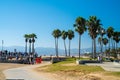 Beautiful summer day at the Venice beach district in LA