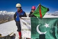 August 30, 2010 at 8:30 a.m. team of climbers and porters together with the first Muslim woman Ismaili from Pakistan climbs