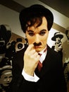 Wax figure of Charlie Chaplin at Madame Tussauds, Amsterdam.