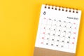 A August 2023 Monthly desk calendar for 2023 year on yellow background