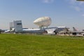 30 AUGUST 2019 MOSCOW, RUSSIA: An outdoors airplane exposition - Russian Aerospace Forces - heavy transport plane on the