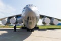 30 AUGUST 2019 MOSCOW, RUSSIA: An outdoors airplane exposition - Russian Aerospace Forces - IL-76MD-90A MILITARY